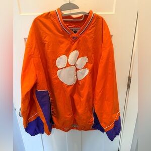 Clemson Tigers Pullover 58 Sports Windbreaker Men’s XL Orange Purple Paw Logo